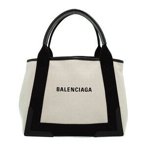 Balenciaga Navy Blue Cabas Shoulder Handbag